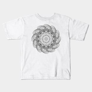 Mandala #22 Hearts and Scallops Kids T-Shirt